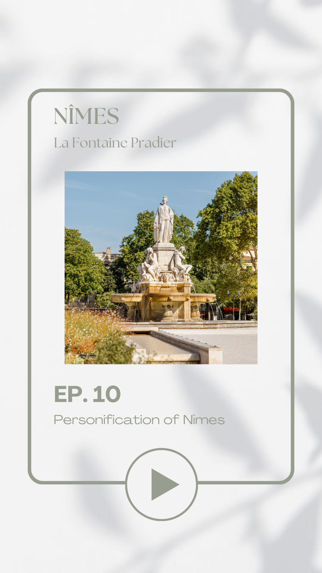 Audioguide Nîmes - La Fontaine Pradier - English